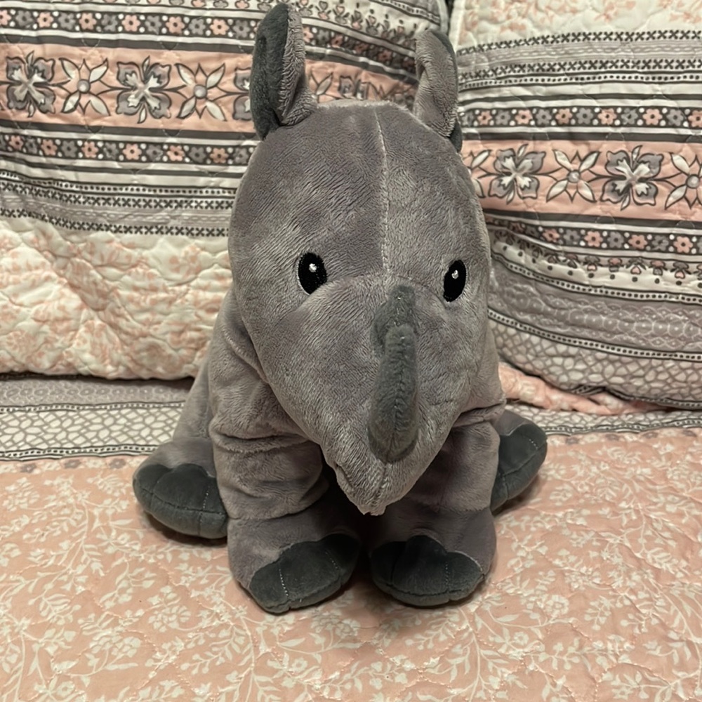 Kohls Cares Kids Plush I Know A Rhino Lovey Gray 10" Soft Stuffed Toy
